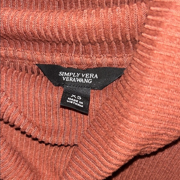 Simply Vera Vera Wang Women's Cowl Neck Sweater in Deep Rust - Picture 4 of 4